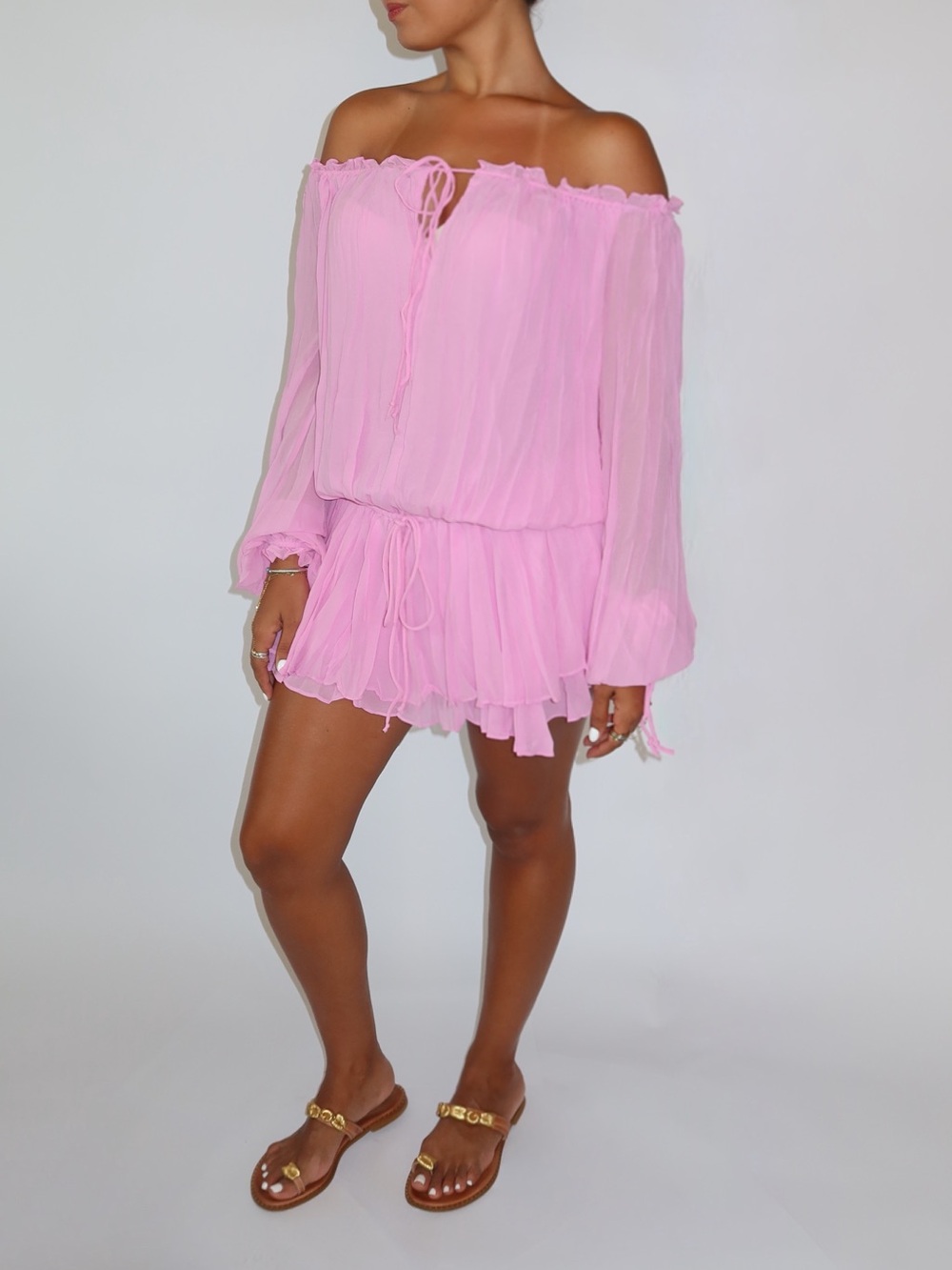NWT Pink Off-Shoulder Romper